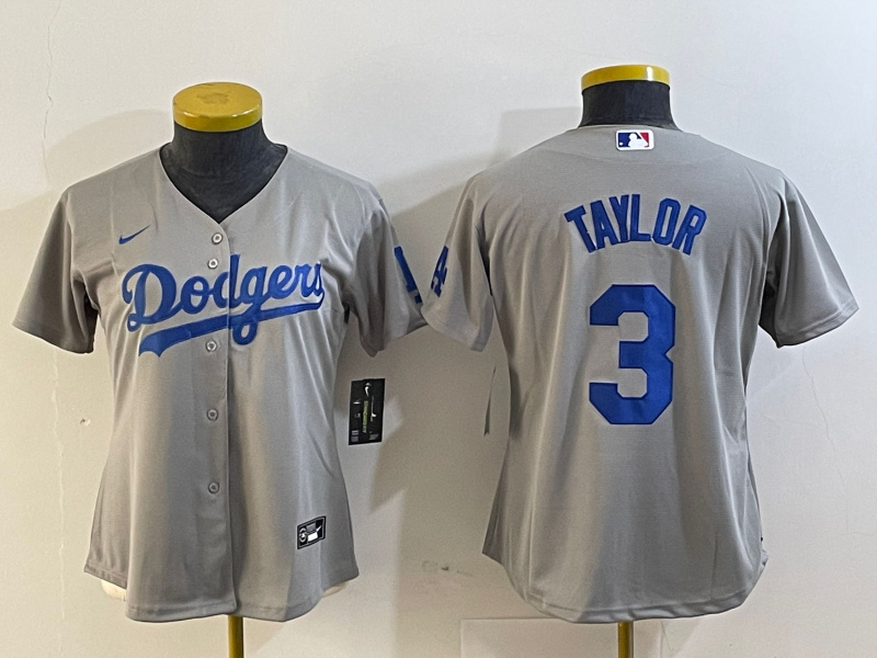 Youth Los Angeles Dodgers #3 Chris Taylor Grey Stitched Baseball Jersey Youth Los Angeles Dodgers #3 Chris Taylor Grey Stitched Baseball Jersey